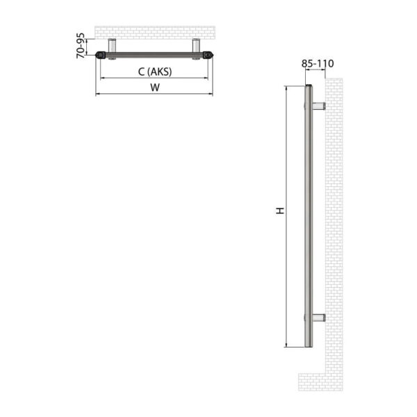 Alya-White-Mild-Steel-Towel-Warmer-technical-Detail