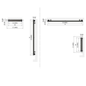 Ares-Brashed-Stainless-Steel-Towel-Warmer-Technical-Detail