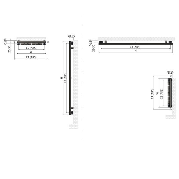 Ares-Brashed-Stainless-Steel-Towel-Warmer-Technical-Detail