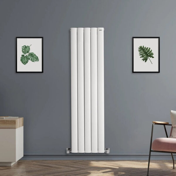 Lilac-White-Vertical-Aluminium-Radiator