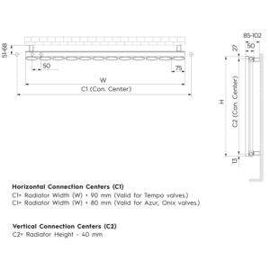 Violet-aluminium-radiator-technical-drawing