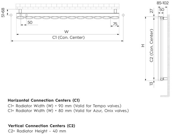 Violet-aluminium-radiator-technical-drawing